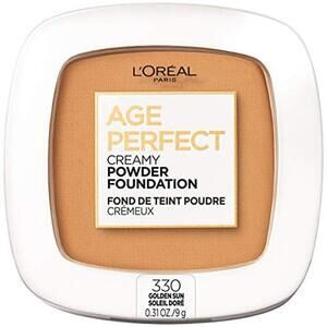 L’Oréal Age Perfect Creamy Powder Foundation Compact, 330 Golden Sun, 0.31 Ounce
